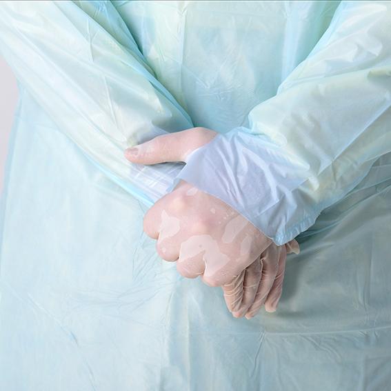 Long Sleeve Disposable Protective Gowns Anti Virus Infection With Thumb Hole