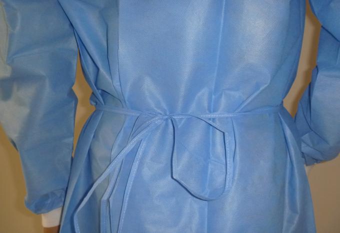 Lightweight Non Woven Disposable Barrier Gowns For Chemical / Food Industry
