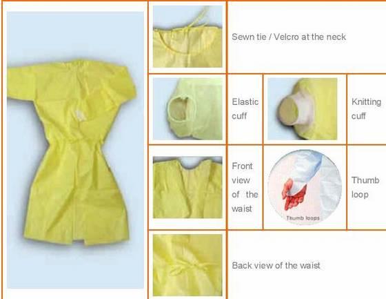 Comfortable Disposable Protective Gowns For Cross Infection Prevention