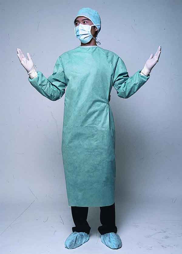Spunbond Meltdown Spunbond Disposable Surgical Gown Anti Blood For Surgeon