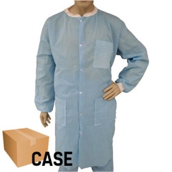 Fiberglass Free Disposable Lab Gowns Non Toxic With Elastic / Knitted Cuff