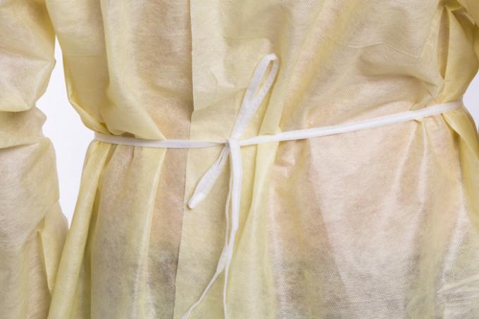 Non Woven Disposable Isolation Gown Biodegradable For Clean Room / Research Lab
