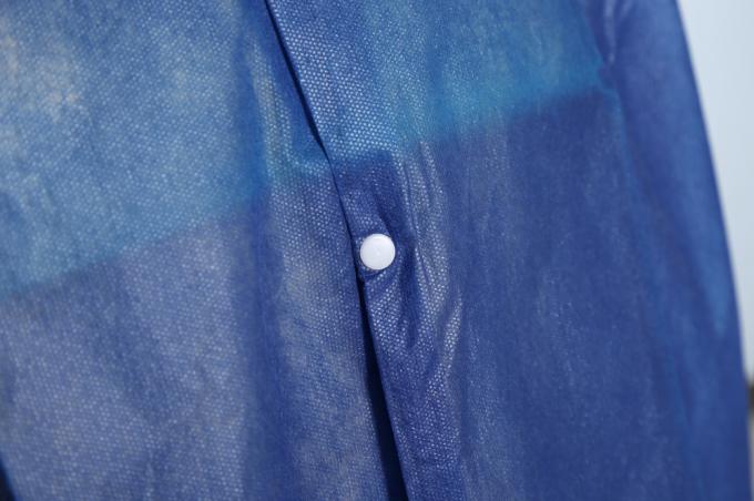 Long Sleeve Non Woven Disposable Lab Coats Fluid Repellent For Children