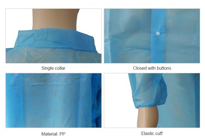 Latex Free Disposable Lab Coats , Anti Static Medical Lab Jackets