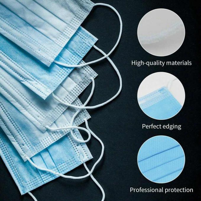 Non Woven PP Face Medical Mask With Elastic Ear Loop Prevent Coughing Contamination