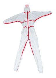 Microporous Film Laminated SF Disposable Boiler Suits With Red Stripe