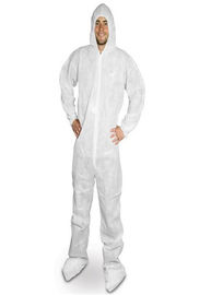 Disposable Chemical Resistant Disposable Coveralls Anti Abrasion For Medical Lab