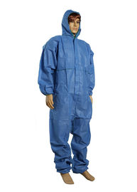 Chemical Resistant Disposable Hooded Coveralls , Flame Retardant Disposable Coveralls
