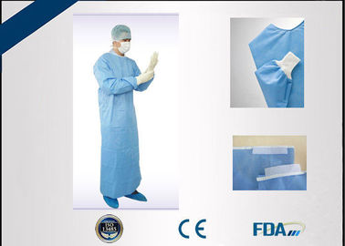 Sterile Disposable Surgical Gown , Anti Fluid Non Woven Isolation Gown