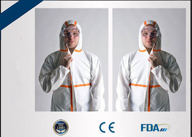 Liquid Proof Disposable Protective Coveralls Eco Friendly With Hood