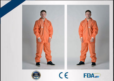 Waterproof Chemical Resistant Disposable Coveralls With Elastic Cuff