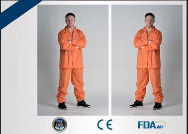 Non Irritating Disposable Protective Coverall , Soft Disposable All In One Suits