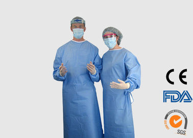 China Reinforced SMS Disposable Protective Wear Liquid Proof With Knitted Cuff company