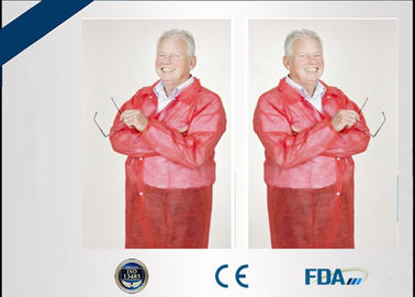 Air Permeable Tyvek Disposable Lab Coats For Food Processing Industry / Clean Room