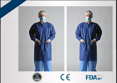 Fluid Resistant Lab Coat Lightweight With Excellent Anti Bacterial Effect