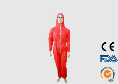 Lightweight Disposable PPE Coveralls , Dust Proof Disposable Protective Clothing