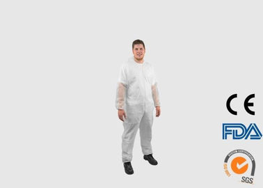 35G Polypropylene Spunbond Full Body Protection Suit For Hospital / Clinic