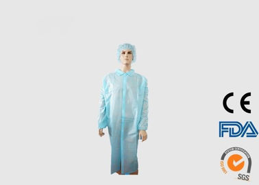 Spunbond Polypropylene Disposable Lab Jackets For Medical Students / Visitors
