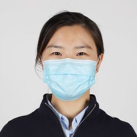 Fliud Resistant Disposable Face Mask Full Length Pvc Concealed Nose Piece