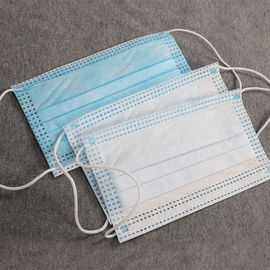 Fliud Resistant Disposable Face Mask Full Length Pvc Concealed Nose Piece