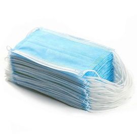 Blue Color Disposable Face Mask Weight 25 + 25 + 25gsm Respiratory Protection