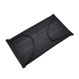Reliable Disposable Black Surgical Mask , Black Earloop Mask For Building Site
