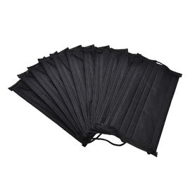 Reliable Disposable Black Surgical Mask , Black Earloop Mask For Building Site