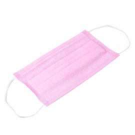 Fluid Resistant Pink Disposable Mask , Custom Surgical Mask Windproof Keep Warm