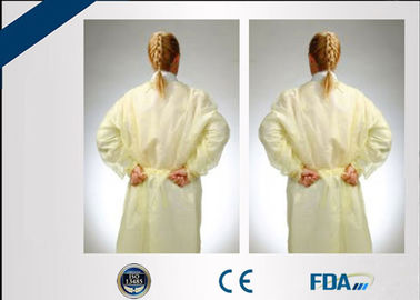 China Fluid Resistant Disposable Isolation Gown , Multi - Ply Non Woven Surgical Gown factory