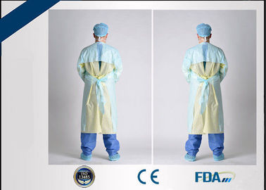 China Alcohol Repellent Long Sleeve Disposable Operating Gowns 100% Virgin CPE Made factory