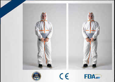 China Latex Free Disposable Coverall Suit Fluid Resistant For Clinic / Medical Laboratory factory