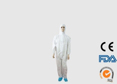 China Environmentally Friendly Disposable PPE Coveralls With Front Zipper Closure factory