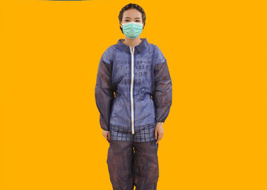 China Microporous Disposable Non Woven Coverall For Laboratory / Workshop / Clean Room factory