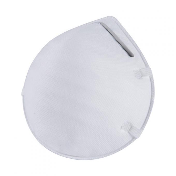 Grey Color FFP2 Cup Mask Head Wearing Size 132 * 115 * 47mm Latex Free