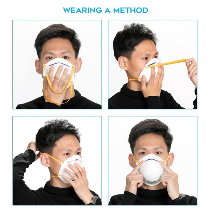 Hypoallergenic FFP2 Cup Mask Neck Hanging Type Not Tighten Ears Comfortable