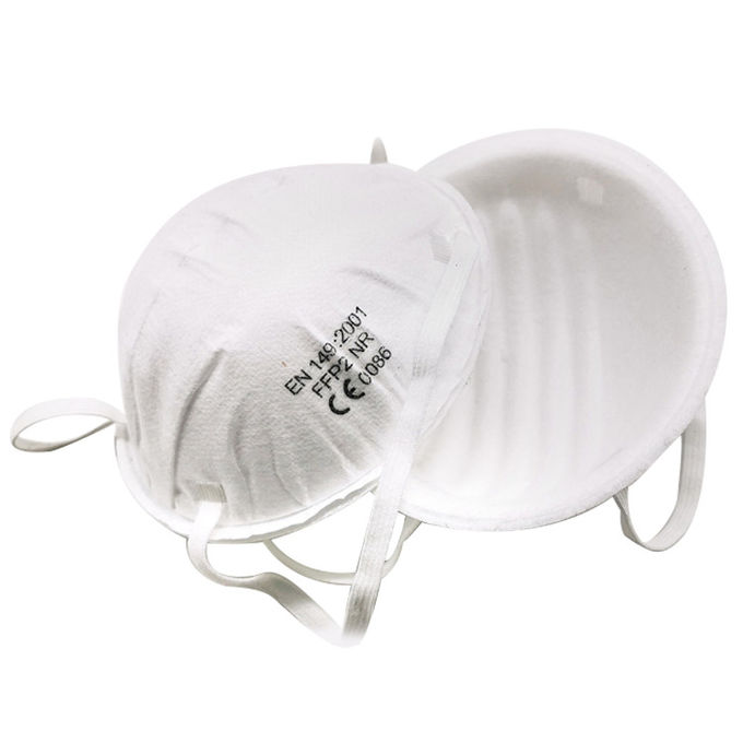 Anti Particulate Disposable Dust Mask , Cupped Face Mask Multi Layered Material