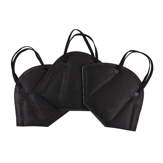 Eco - Friendly Foldable Ffp2 Mask Non Stimulating Materials Black Color