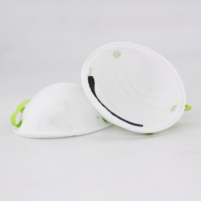 Green Colour Straps Ffp2 Cup Mask Effective Protection Against Fine Particulates