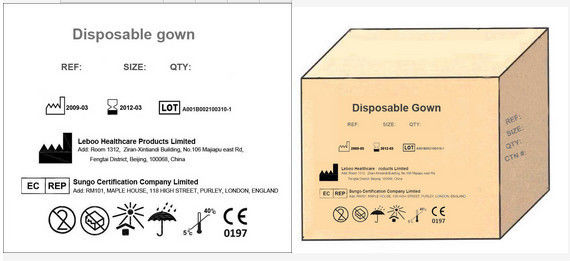 Liquid Proof Disposable Lab Coats Comfortable With Strong Adsorption Ability