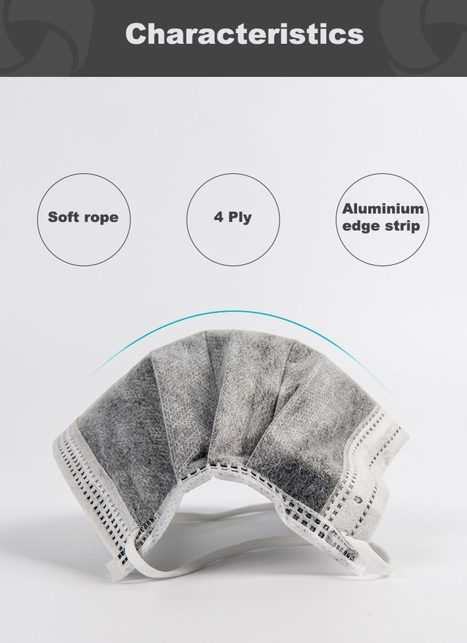 Light Weight Carbon Filter Respirator , Carbon Filter Dust Mask Single Use